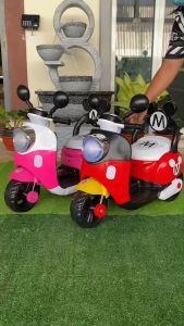Toykidsshop💥พร้อมส่งด่วน 💥รถแบตเตอรี่เด็ก รถเด็กนั่ง มอไซค์มิกเม้าส์ มีไฟหน้า/ไฟท้ายกระพริบ มีเสียงดนตรี NP.105
