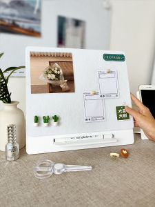 Acrylic Cork Board Message Board Memo Board Office Supplies Standing Notice Board Felt Marker Board Desktop Stand Board