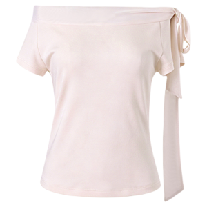 Elegant Slim-Fit Shoulder T-Shirt