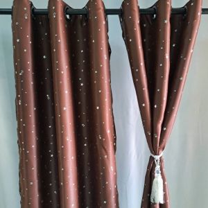 ผ้าม่านทึบแสงไซต์หน้าต่าง พิมพ์ลายดาวระยิบ  สินค้าพร้อมส่ง