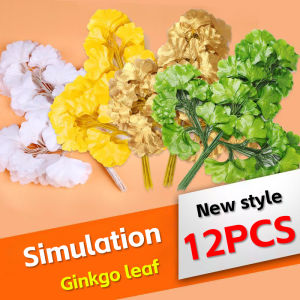 12 pcs Tropical Artificial Sugar Maple Leaves DIY for Wedding EventHouse Party Decorations