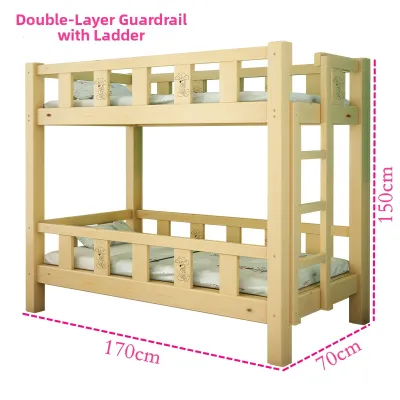 Childcare Solid Wood Bunk Bed High and Low