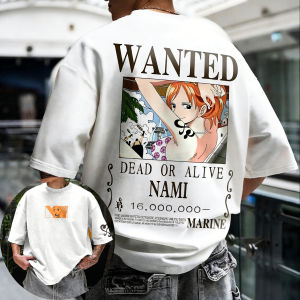 Bandai | ONE PIECE Anime Nami Printed Cotton T-shirt 2026 Summer New Mens and Womens Loose Casual Street Hip Hop Short Sleeved Top