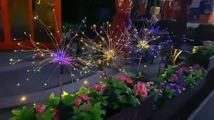 Solar LED Firework Light Copper Wire Christmas Fairy Lights Lawn Pathway Light Garden Decoration