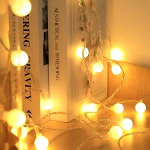 LED Fairy Light Bubble Ball USB String Lamp 3/6/10M 20/40/80LED Holiday Lighting Indoor For Christmas Wedding Decoration