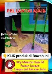 pel lantai tanpa peras tangan / pel lap lantai putar DDN