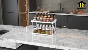 Bigmall ชั้นวางของสองชั้น ตระกร้าวางของ ชั้นวางของอเนกประสงค์ ตระกร้าอเนกประสงค์สองชั้น No.Y1540