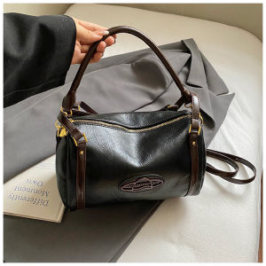 Korean Style Large Capacity Single Shoulder Boston Bag Womens Fashion Trendy Handbag 2025 New Model Casual Commute Style