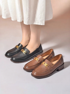 REEMOOR | Leather Flat Loafers