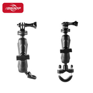 BSDDP พรีเมี่ยม Go Pro Mount สำหรับรถจักรยานยนต์อลูมิเนียมกระจกมองหลังรถจักรยานยนต์ Mount ที่ยึดสำหรับ Gopro Hero 9/8/7/6/5 DJI Osmo รถจักรยานยนต์ Action ตัวยึดกล้อง Gopro กระจกด้านข้าง Mount ฉากยึดรถจักรยานยนต์ผู้ถือสำหรับ Go Pro Gopro รถจักรยานยนต์ Moun