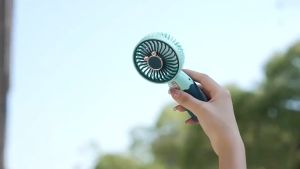 Buy 1 Take 1 Free Portable Handheld 2-in-1 Mini Electric Fan USB Rechargeable with Mobile Phone Holder Function Cooling Table Fan