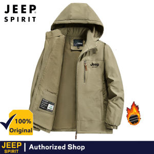 Jeep Spirit แจ็คเก็ตกลางแจ้งเสื้อบุกำมะหยี่บวกเสื้อบุกำมะหยี่ผู้ชายแจ็คเก็ตฤดูหนาวชั้นเดียวกันหนาวกันน้ำกันลมสไตล์ใหม่