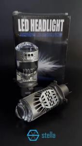 Stella 3rd Generation H4/9003/HB2 Double Mini Lens LED Projector Headlight Bulb Canbus for Car/Motor Hi/Low Beam 3000W 3500000LM