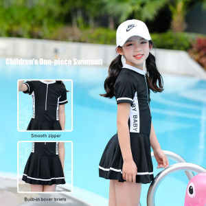 Girls Swimming Suit One Piece Beach Dress Quick Dry Swimwear Kids 5 to 8 Years Girls Bathing Suit