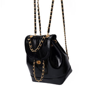 Leacat Korean style niche mini fragrance chain shoulder bag female student oil wax leather shoulder bag