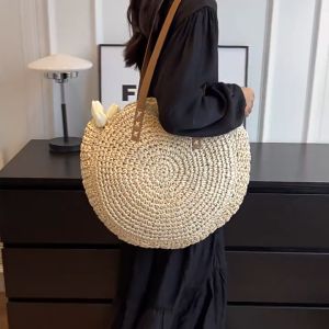 Tas Pantai Rotan Bali Tas Anyaman Enceng Tas Slempang Wanita Handmade Beach Shoulder Tote Bag