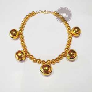 Kalung Kucing Mutiara Gold Silver Lonceng 5 14mm Premium