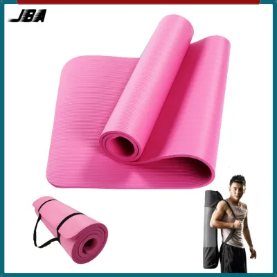 JBA Excercise Matt For Workout Set Thick 15mm Extra Wide Portable With Carrier Bag NBR Skin Friendly Lightweight Waterproof Yoga Mat For Exercise For Women Good Quality