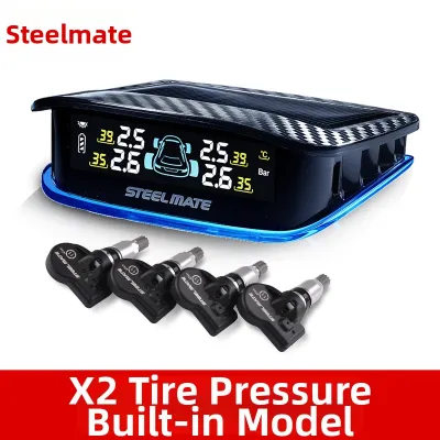 STEEL MATE| Solar-powered Wireless Internal and External Tire Pressure Monitor