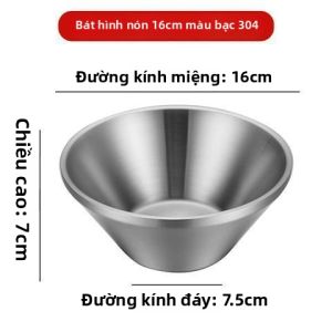 Bát Đựng Thực Phẩm Lạnh Có Lớp Cách Nhiệt 2 Tầng 304 Thép Không Gỉ