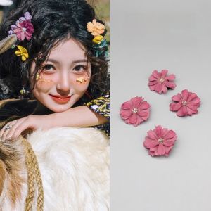 Rustic Floral Hairpin Fabric Artificial Flower Hair Accessory for Women Photography Props Fresh out New Fashion Hair Clip