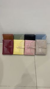Baellerry Official Outlet N2363 Dompet Wanita Muat Banyak Dengan Kancing Bahan Sintetis Kilat Tahan Lama