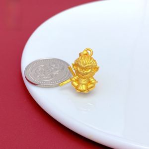 Sakura Golden Black Myth Monkey King Pendant Ring Necklace Mens Womens Versatile Lockbone Chain Beads DIY Accessories