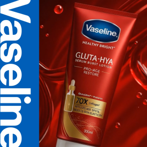 [BUNDLE OF 2] Vaseline Gluta-Hya Serum Burst Lotion Pro-Age Restore 330ml - Boosts Skin Elasticity