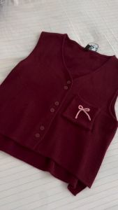 ROSE VEST KNIT / KIMMY VEST PITA / ROMPI PITA WANITA