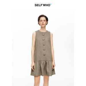 Sleeveless Round Neck A-line Pleated Dress