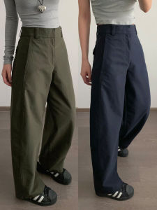 Casual Cargo Pants Womens Spring Autumn Military Green White High Waist Trousers Workwear Style Comfortable Polyester Fiber