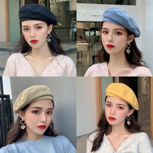 【♡Lovely girls house♡】Autumn Winter Beret Lady Japanese Style Octagonal Cap Students Retro Art Painter Hat for Women
