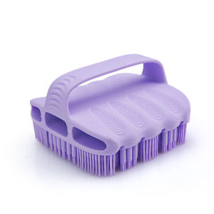 Ailiyo Silicone Elastic Grip Bath Brush Baby Hair Washing Bathing Massage Tool for Full Body Personal Hygiene Cleaning