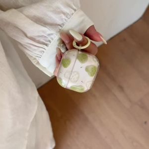 Vỏ Bảo Vệ Tai Nghe Họa Tiết Hoạt Hình Green Pear Wave Point Cho AirPods 1/2/3/4 Pro Series Vỏ Bảo Vệ TPU Trong Suốt