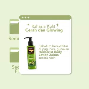Herborist Body Lotion Zaitun | Coconut | Frangipani | Whitening UV Filter Herboris 145ml