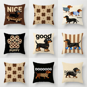 Gối Sofa Họa Tiết Hoạt Hình Dễ Thương Phù Hợp Với Mọi Không Gian Gối Sofa Nhỏ Hình Chú Chó Chihuahua Họa Tiết Màu Hồng Phong Cách Pháp