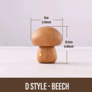 Rechargeable Touch Mushroom Table Lamp Portable Bedroom Bedside Night Light Cute Small Dimmable Desk Lamp for Home Decoration