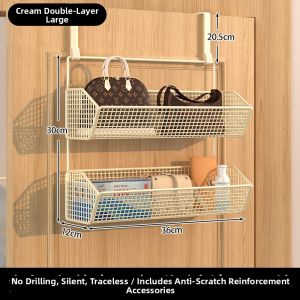 No-drilling Over-the-door Thin Storage Rack