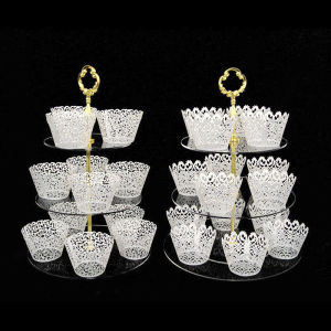 1pc Round Acrylic Display Stand Dessert Cake Storage Rack Birthday Party Cupcake Display Rack Organizer Decor