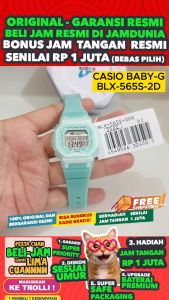 CASIO ORIGINAL - CASIO BABY-G BLX-565S-2DR - WOMEN NG - Resin - Biru - Jam dunia JD18