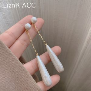 Hoa Tai Ngọc Trai Hình Giọt Nước Kiểu Pháp Thanh Lịch Dành Cho Nữ Thiết Kế Độc Đáo Cảm Giác Cao Cấp Đeo Hai Mặt Trang Sức Tai