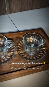 Nampan Kayu Jati Asli Baki Full Kayu Jati Premium Elegan dan Serbaguna Natural Kuat Elegan 20x30cm 25x35cm Custom Available