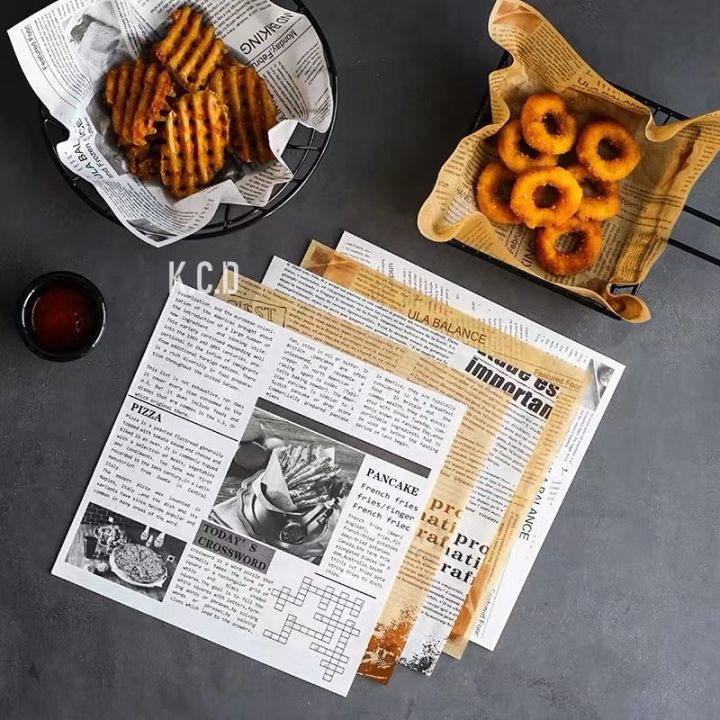 50Pcs Wax Paper Sheets for Food, Basket Liners Food Picnic Paper Sheets