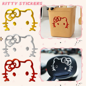 2pcs/set 3D Cartoon Hello Kitty Stickers Decorative Decals for Laptops Mobile Phones Luggage Cars