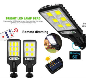 🔥Ready Stock🔥 6000W Solar Light Outdoor Lighting Waterproof Motion Sensor Light Outdoor Indoor Solar Street Lamp with 3 Modes太陽能燈戶外 , Solar LED Street Light Motion Sensor Remote Control Wall Flood Yard Outdoor Lamp