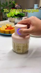 Máy Xay Mini Sạc Điện Xay Thịt Ớt Hành Tỏi Rau Củ Quả Cầm Tay Siêu Tiện Lợi ( Hồng ) - Máy Xay Thực Phẩm