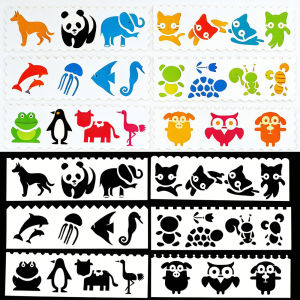 Reusable Stencil Set 8Pcs/Set Multi-Themed Drawing Templates for DIY Crafts Painting ScrapbookingCard Making & Home Decor