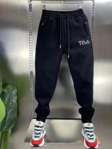 Spring Autumn Mens Sport Pants Loose Fit Elastic Casual Trousers Trendy Brand Versatile Cuffed Long Pants Youth Active Style