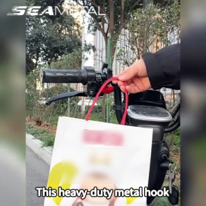 SEAMETAL Motorcycle Utility Hook CNC Aluminum Foldable Dual Cargo Hanger Helmet Backpack Shopping Bag Holder