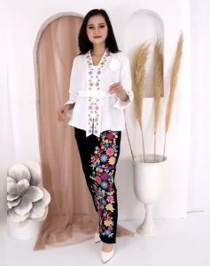 Atasan Kebaya Bordir Floy Encim Senada Modern